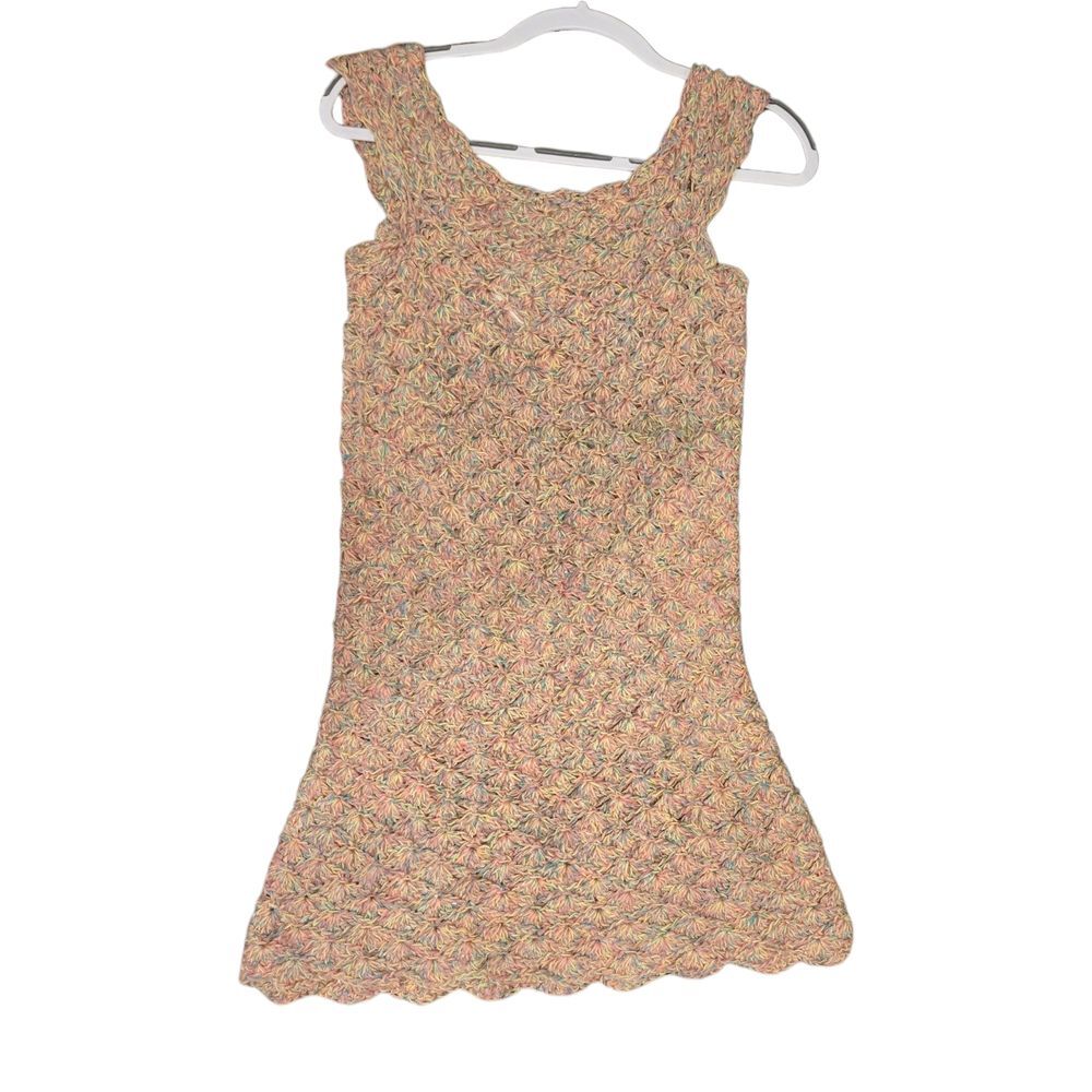 Pastel Rainbow Crochet Dress